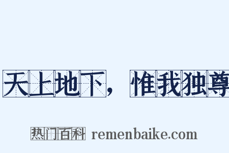 天上地下，惟我独尊是什么意思的图片